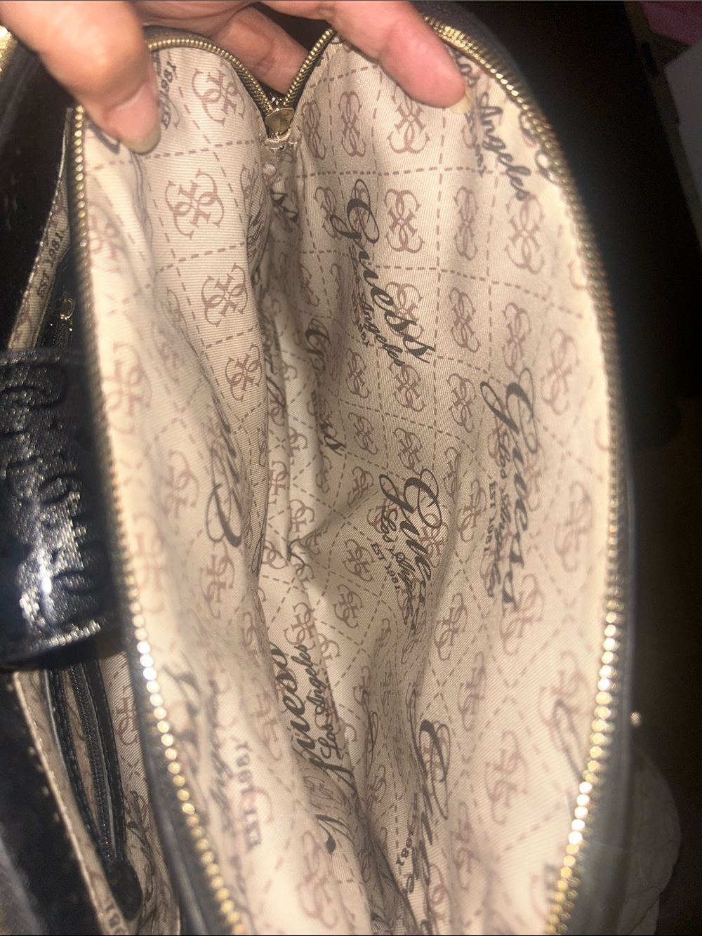 GUESS Malena Cali Satchel with Silver Hardware - Picture 4 of 5